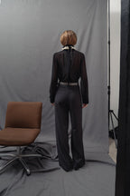Pantalones Adela gris marengo