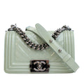 Small Quilted Patent Boy Flap