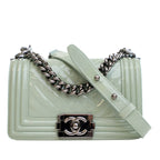 Small Quilted Patent Boy Flap