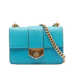 Saffiano Lux Turnlock Chain Crossbody