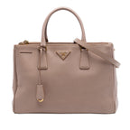 Medium Saffiano Lux Galleria Double Zip Tote