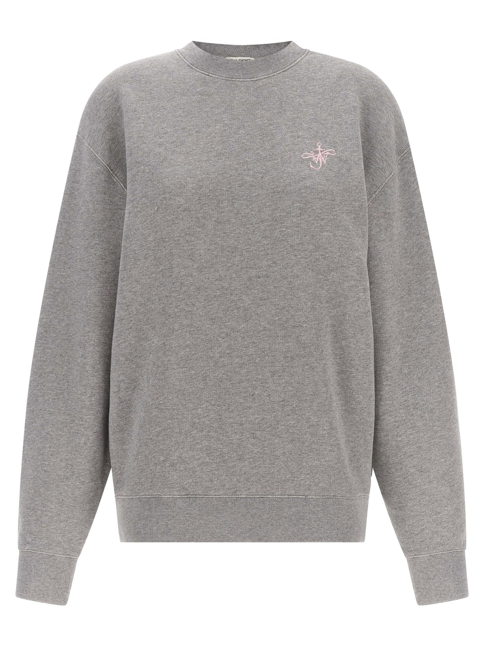 J.w.anderson Ribbon Anchor Embroidery Sweatshirt — grey