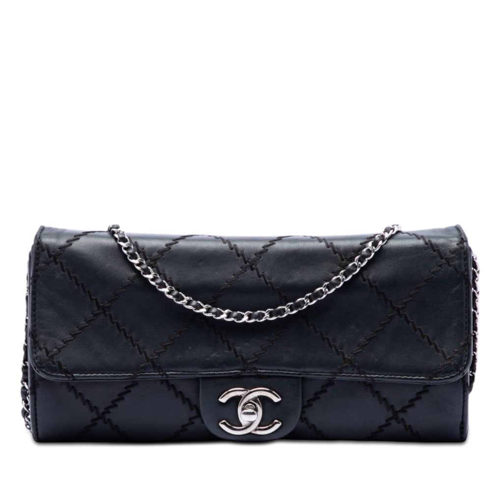 CC Quilted Calfskin Ultra Stitch Wallet On Chain