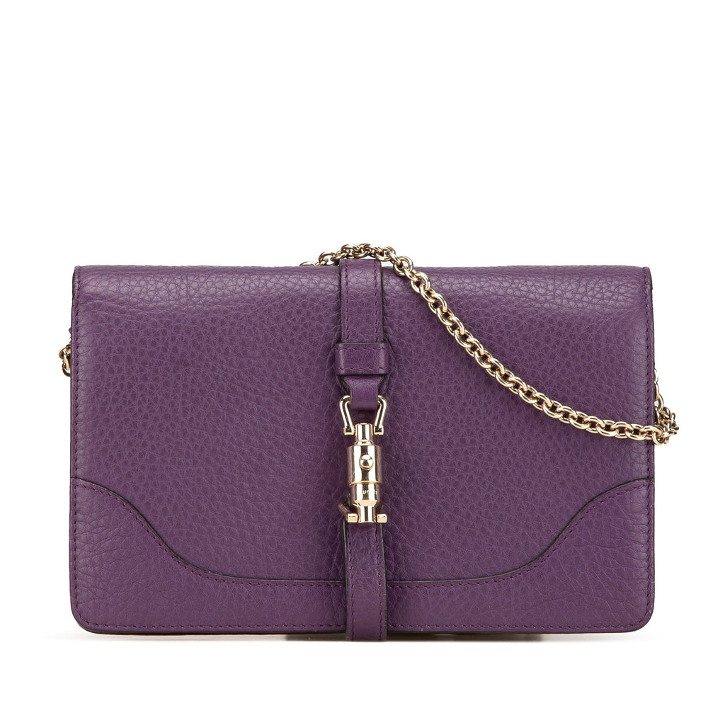 Pebbled Calfskin Piston Broadway Evening Bag