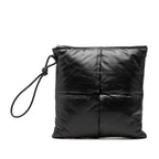 Leather Intrecciato Padded Square Pouch