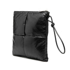 Leather Intrecciato Padded Square Pouch