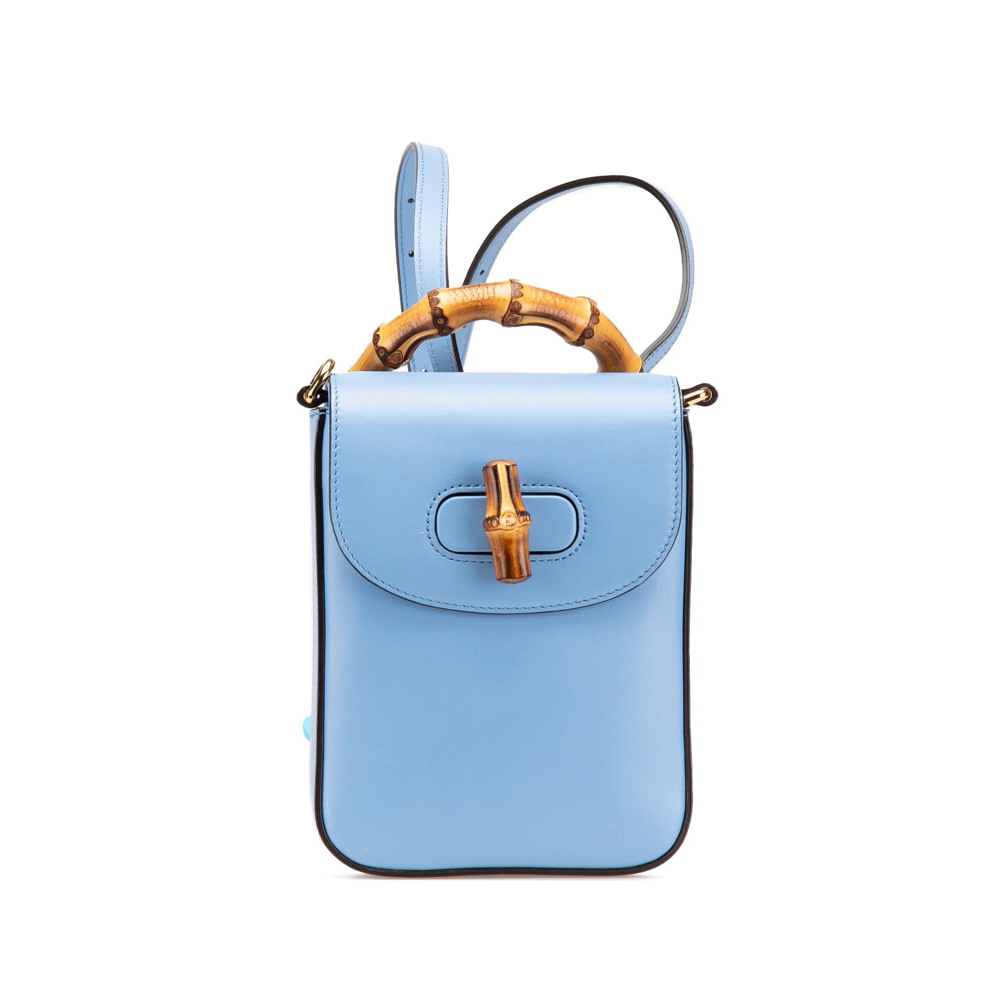 Mini Calfskin Bamboo Top Handle Bag