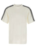 Y-3 3-Stripe Lyocell-Wool Blend T-Shirt — Cream