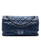 Quilted Metallic Aged Calfskin Reissue 2.55 Double Flap 226