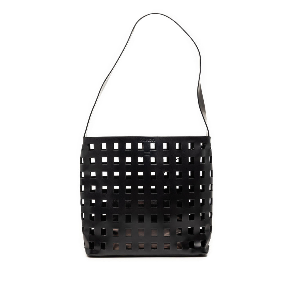 Perforated Leather Shoulder Bag