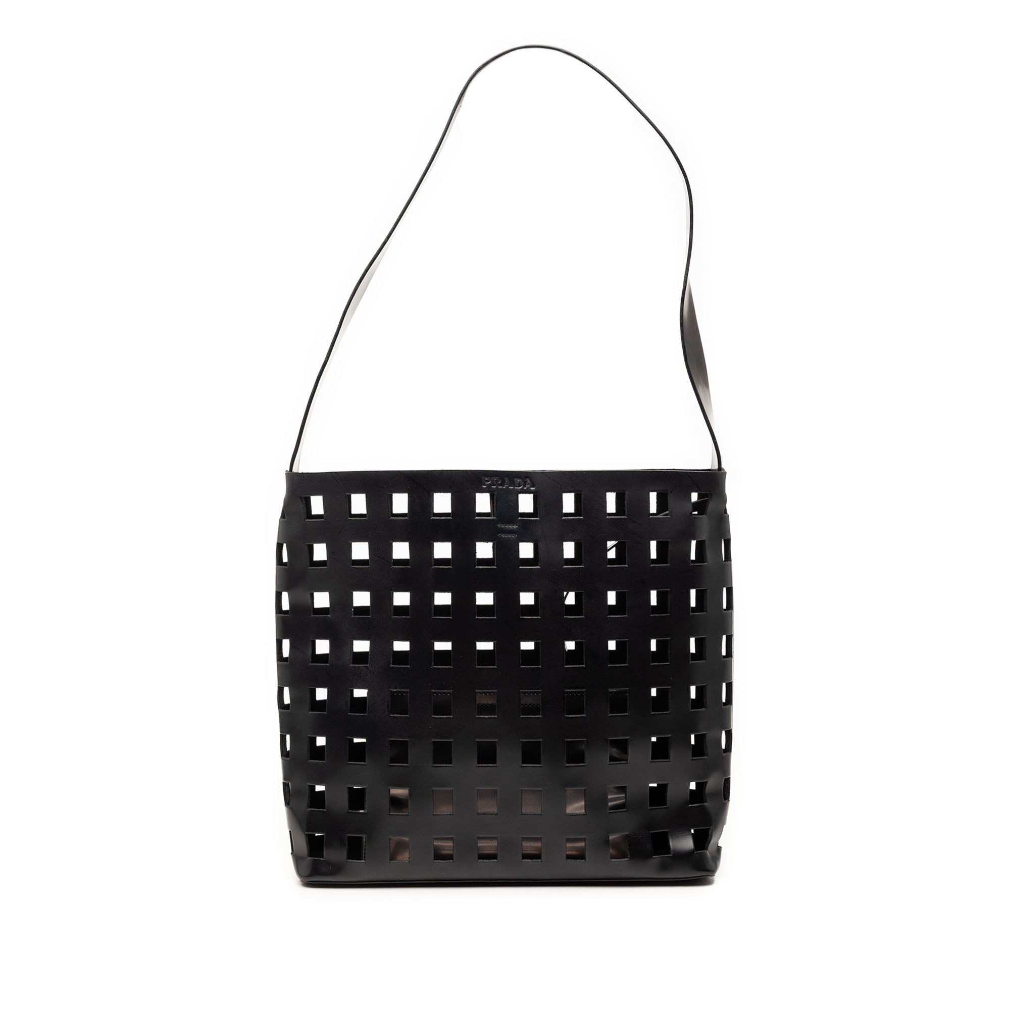 Perforated Leather Shoulder Bag