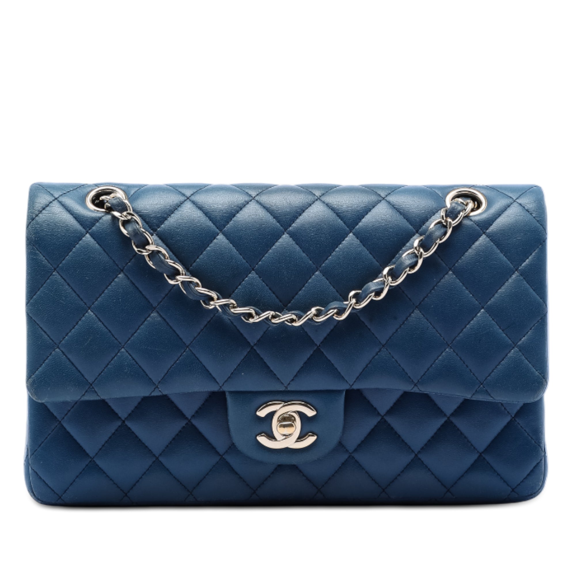Medium Classic Lambskin Double Flap