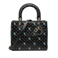 Medium Calfskin Embroidered Flower Lady Dior