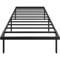 3ft Single Metal Platform Bed Frame with Underbed Storage, 35.5 cm Height, Steel Slat Support, Noise-Free & Easy Assembly, Black