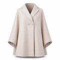 Jasmine Off-White Oversized Cape Coat