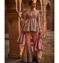 Paroo Embroidered Peplum Sharara Set By KYNAH, Luxury Indian Fashion & Bridal Wear