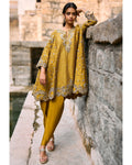 Mustard Nebula Kurta Set By KYNAH, Luxury Indian Fashion & Bridal Wear