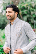 Vintage Blue Kurta Set By KYNAH, Luxury Indian Fashion & Bridal Wear