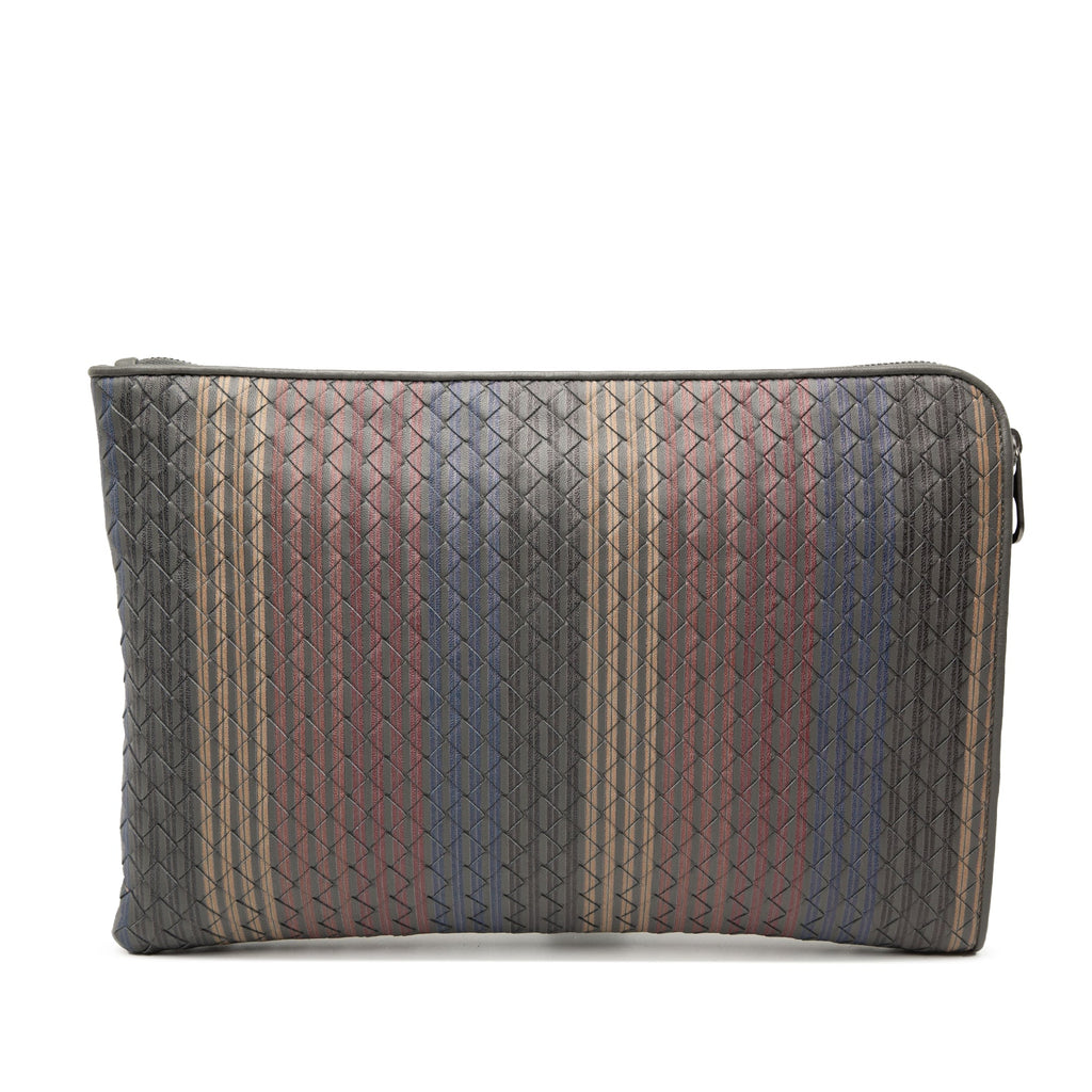 Nappa Intrecciato Stripe Document Case