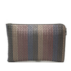 Nappa Intrecciato Stripe Document Case