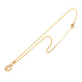 Gold Plated Strass CD Logo Pendant Necklace