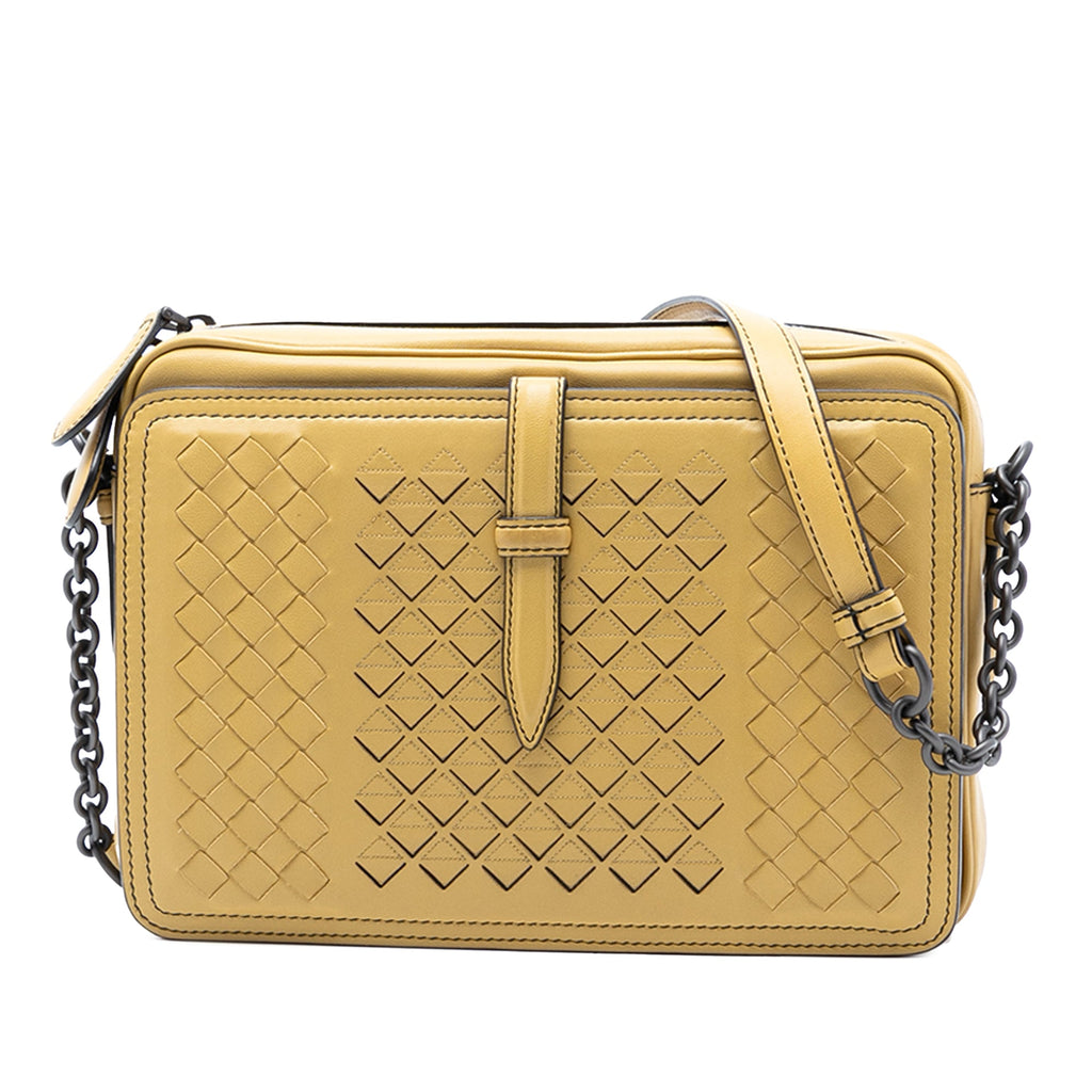 Nappa Intrecciato Belt Flap Camera Bag