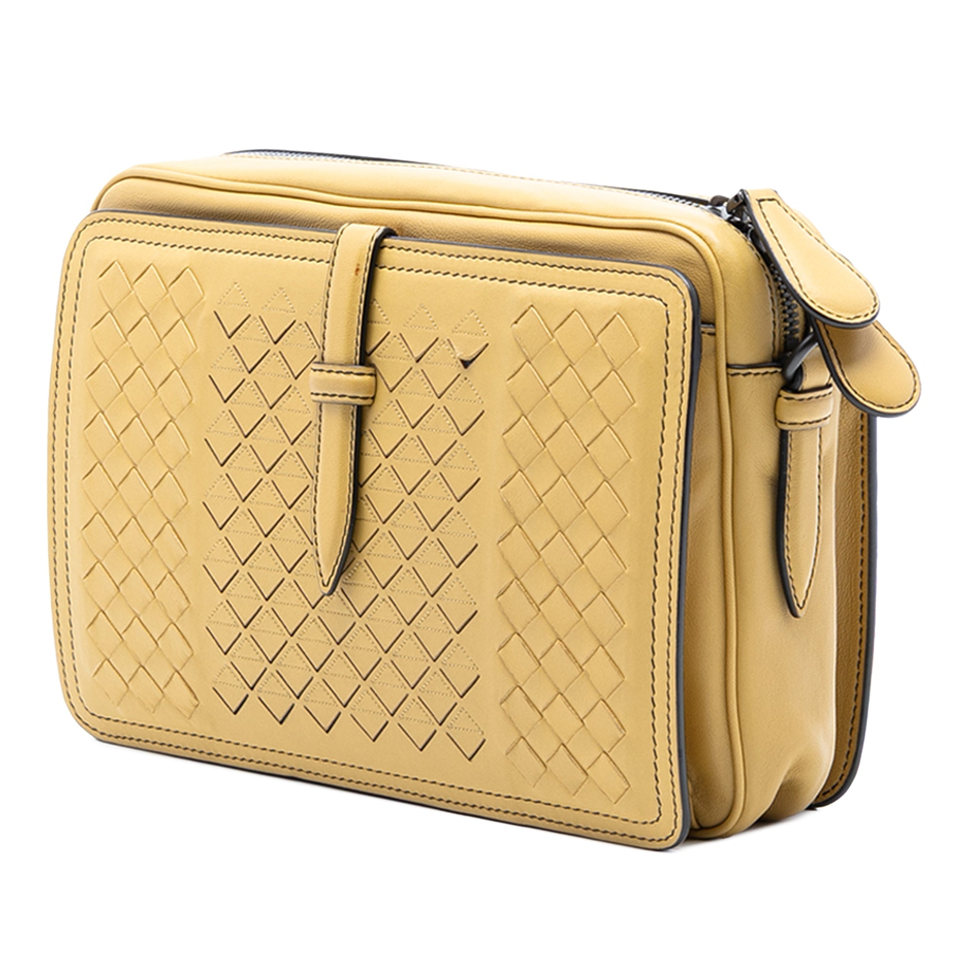 Nappa Intrecciato Belt Flap Camera Bag
