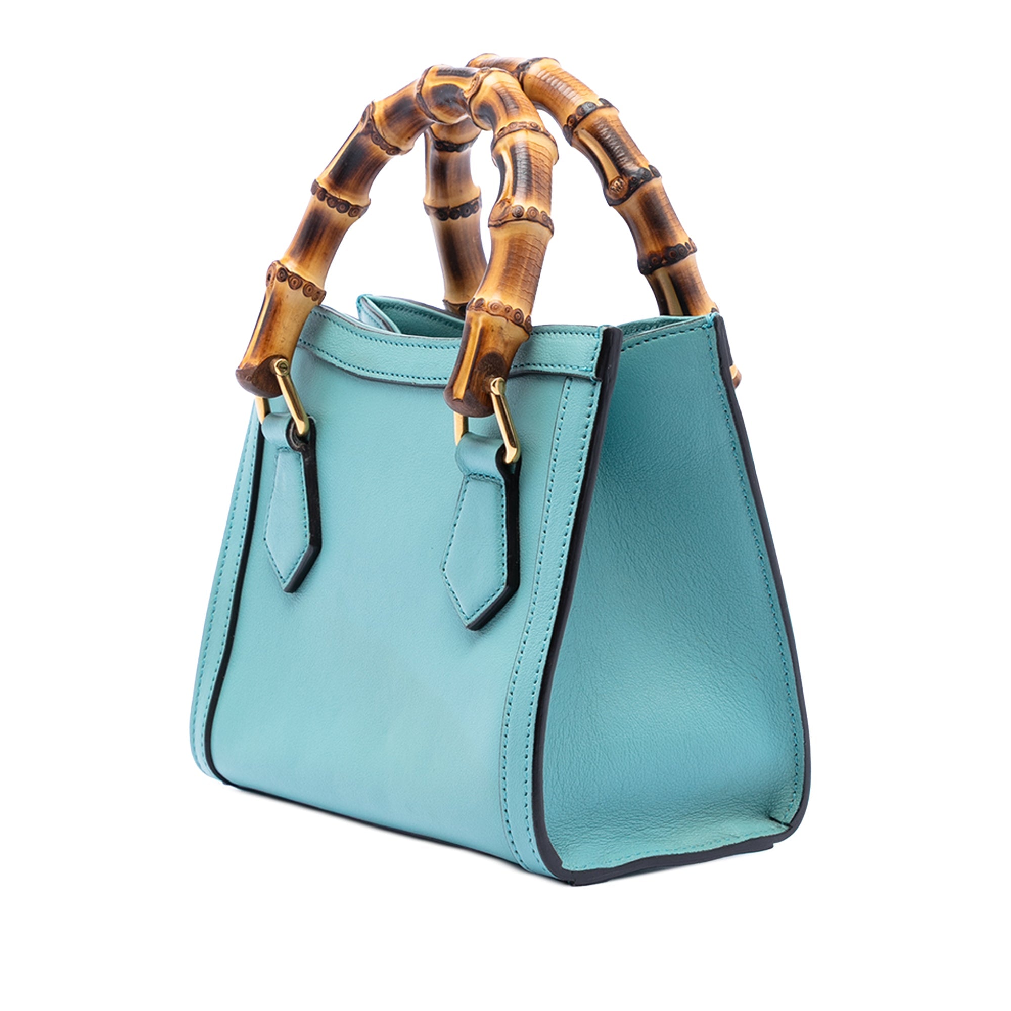 Mini Calfskin Bamboo Diana Satchel