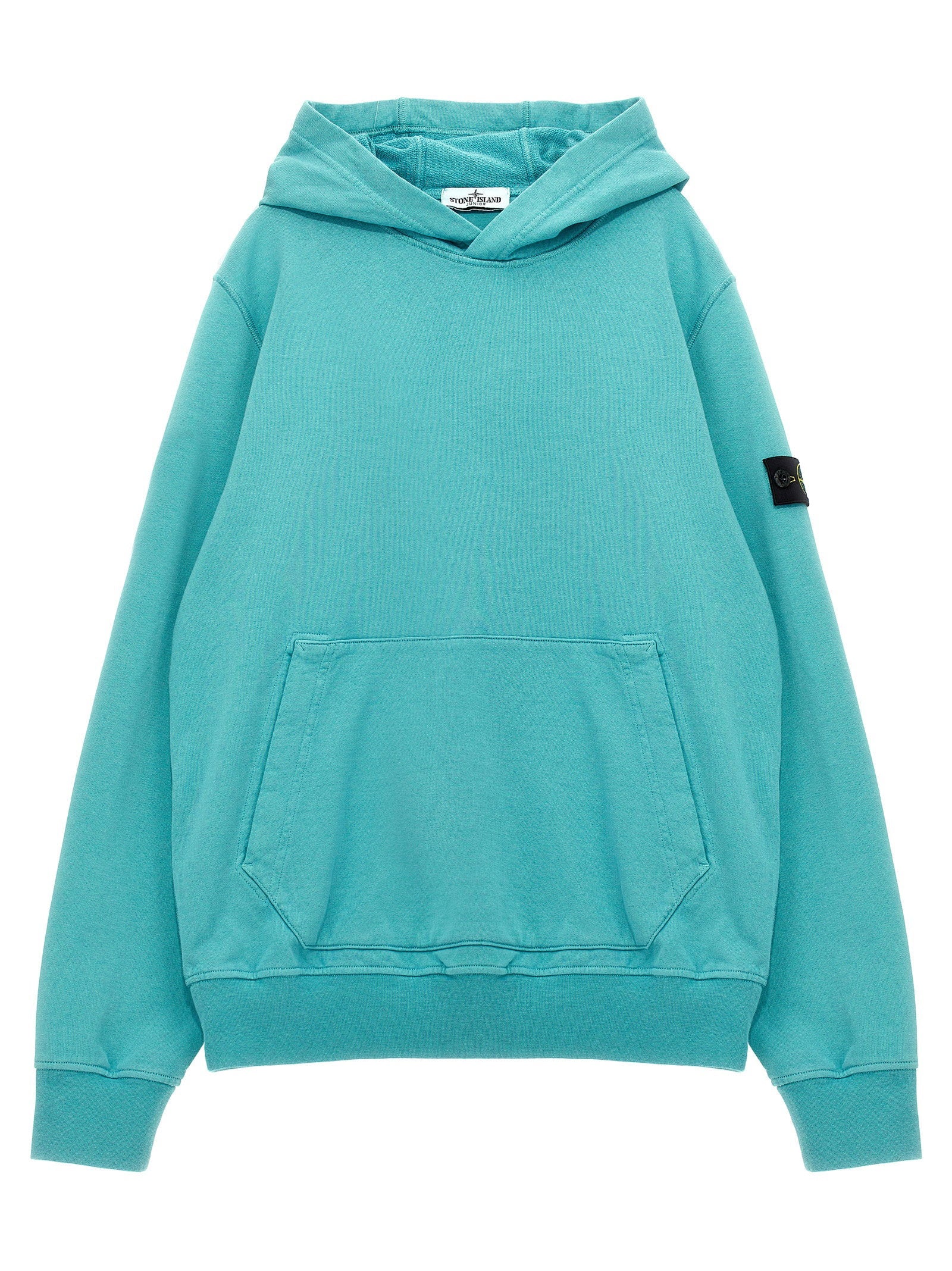 Stone Island Junior Organic Cotton Hoodie — Turquoise