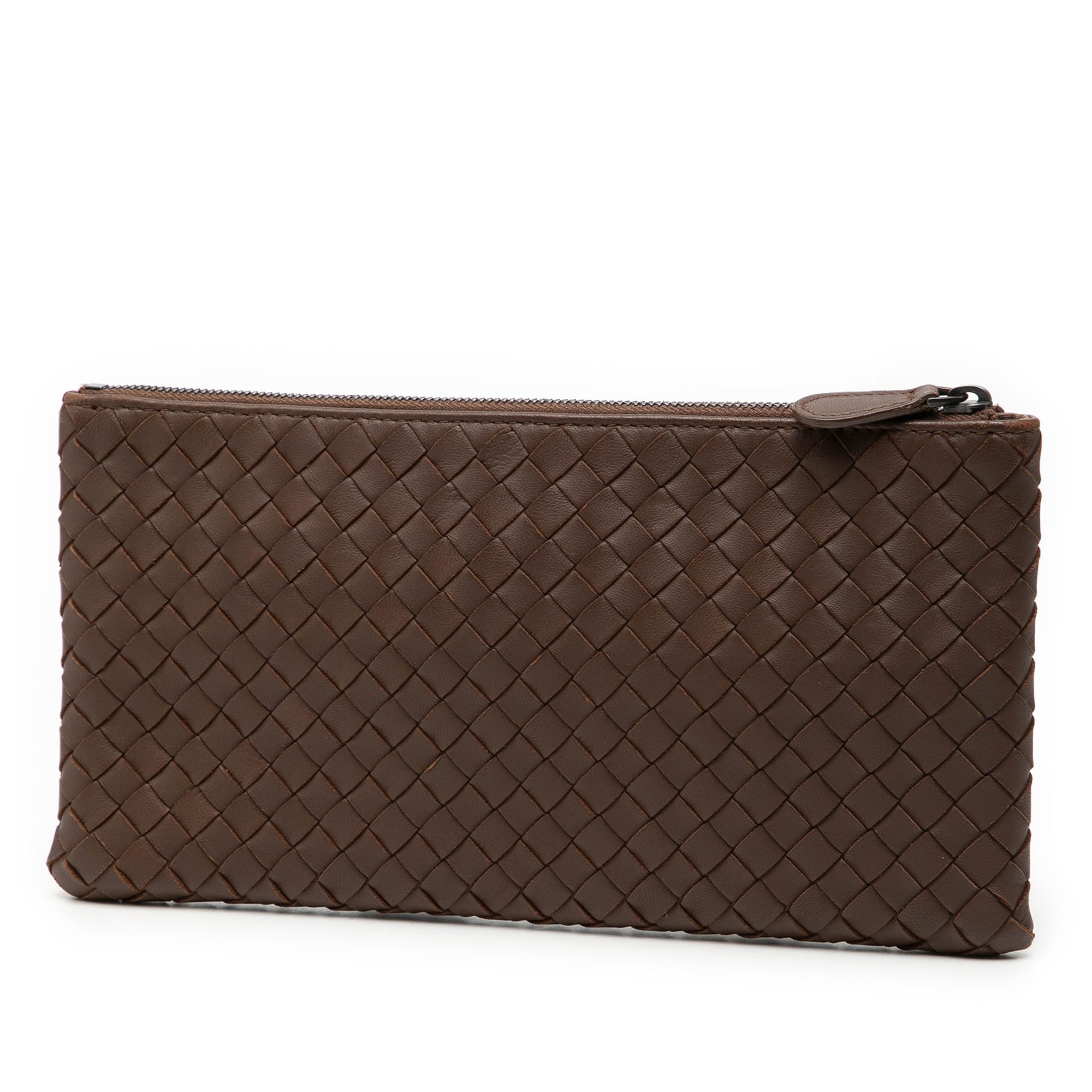 Nappa Intrecciato Zip Pouch
