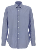 Barba Patterned Cotton Shirt — Blue