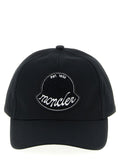 Moncler Logo-Embroidered Baseball Cap — Black