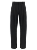 Moncler Genius Wool-Blend with Pinced Pleats Trousers — Black