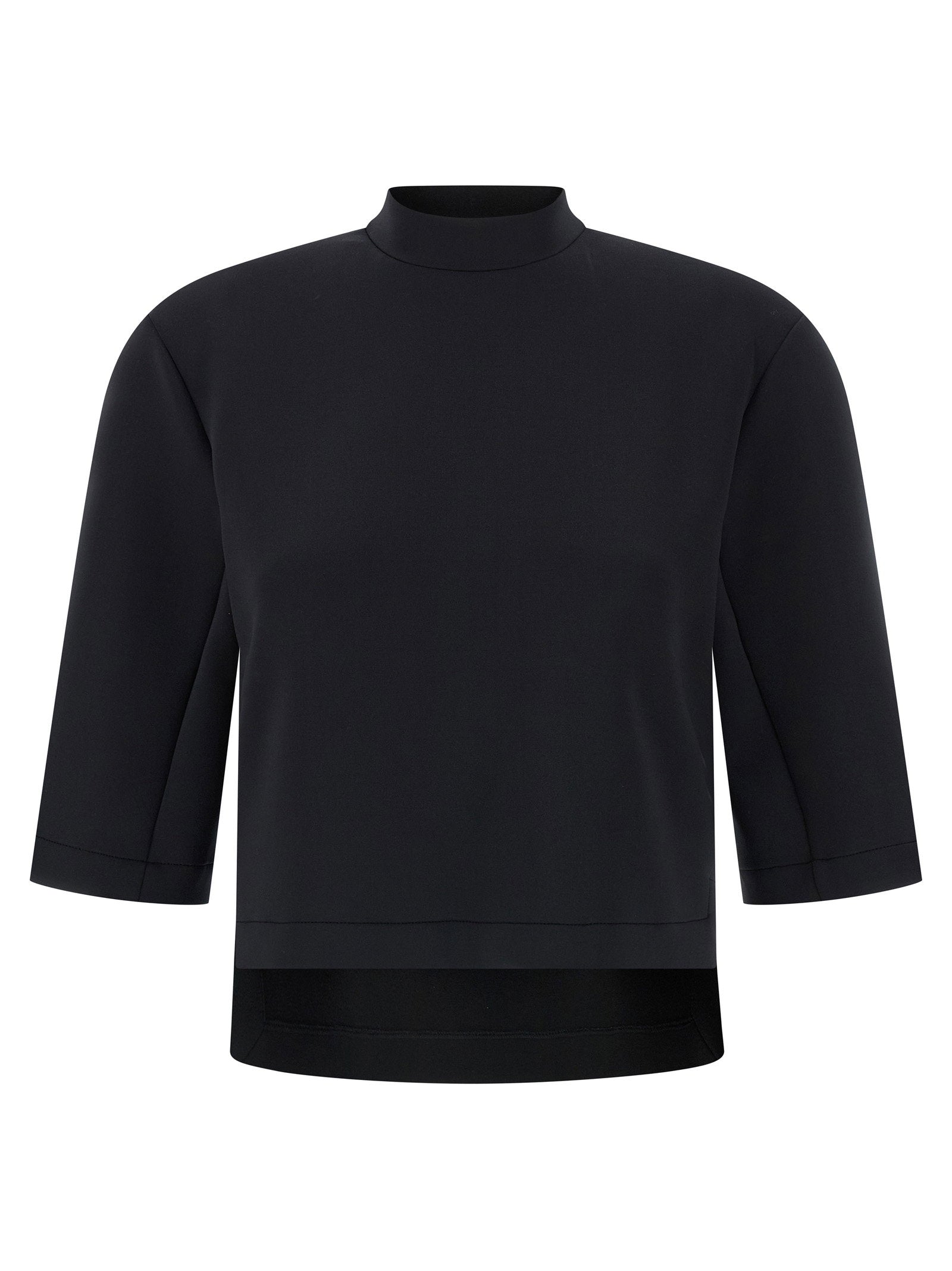 Moncler Genius Scuba-Effect with High Neck Sweatshirt — Black