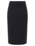 Moncler Genius Scuba-Effect Midi Skirt — Black