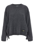 Ganni Side Laces Sweater — Charcoal