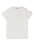 Moncler Enfant Logo-Embroidered Cotton Jersey T-Shirt — White