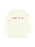 Moncler Enfant Logo-Print Stretch Cotton T-shirt — cream