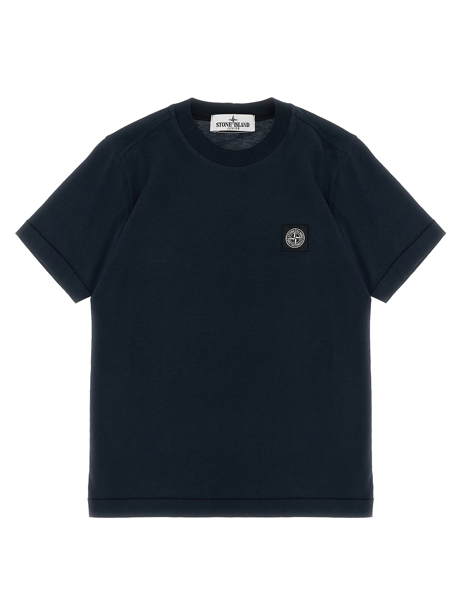 Stone Island Junior Logo Patch T-Shirt — Navy