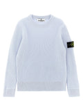 Stone Island Junior Ribbed Virgin Wool Sweater — lavender