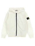 Stone Island Junior Logo-Patched Cotton Hoodie — Cream