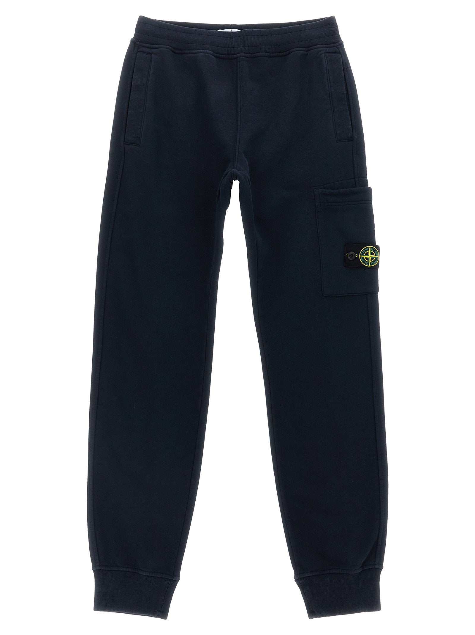 Stone Island Junior Organic Cotton Cargo Joggers — Navy