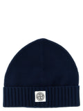 Stone Island Junior Logo Patch Beanie — Navy