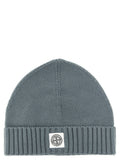 Stone Island Junior Logo Patch Beanie — grey
