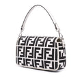 Zucca Embroidered Canvas Baguette Satchel