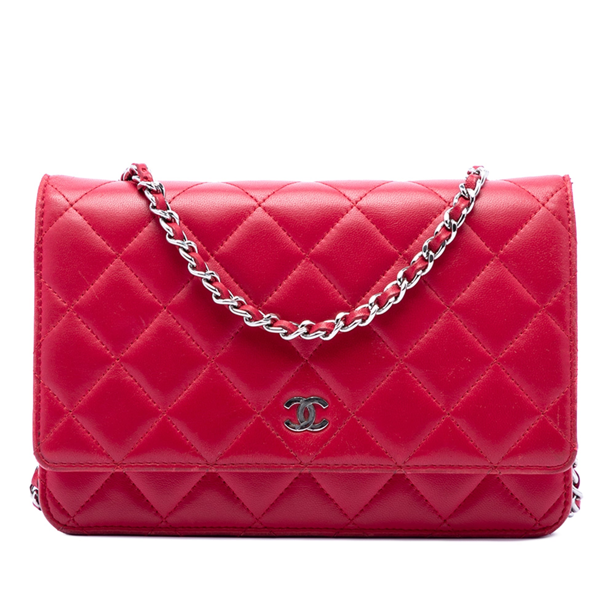 CC Quilted Lambskin Wallet on Chain