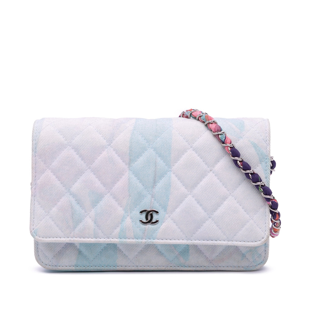 CC Quilted Canvas Jungle Jeans Wallet on Chain