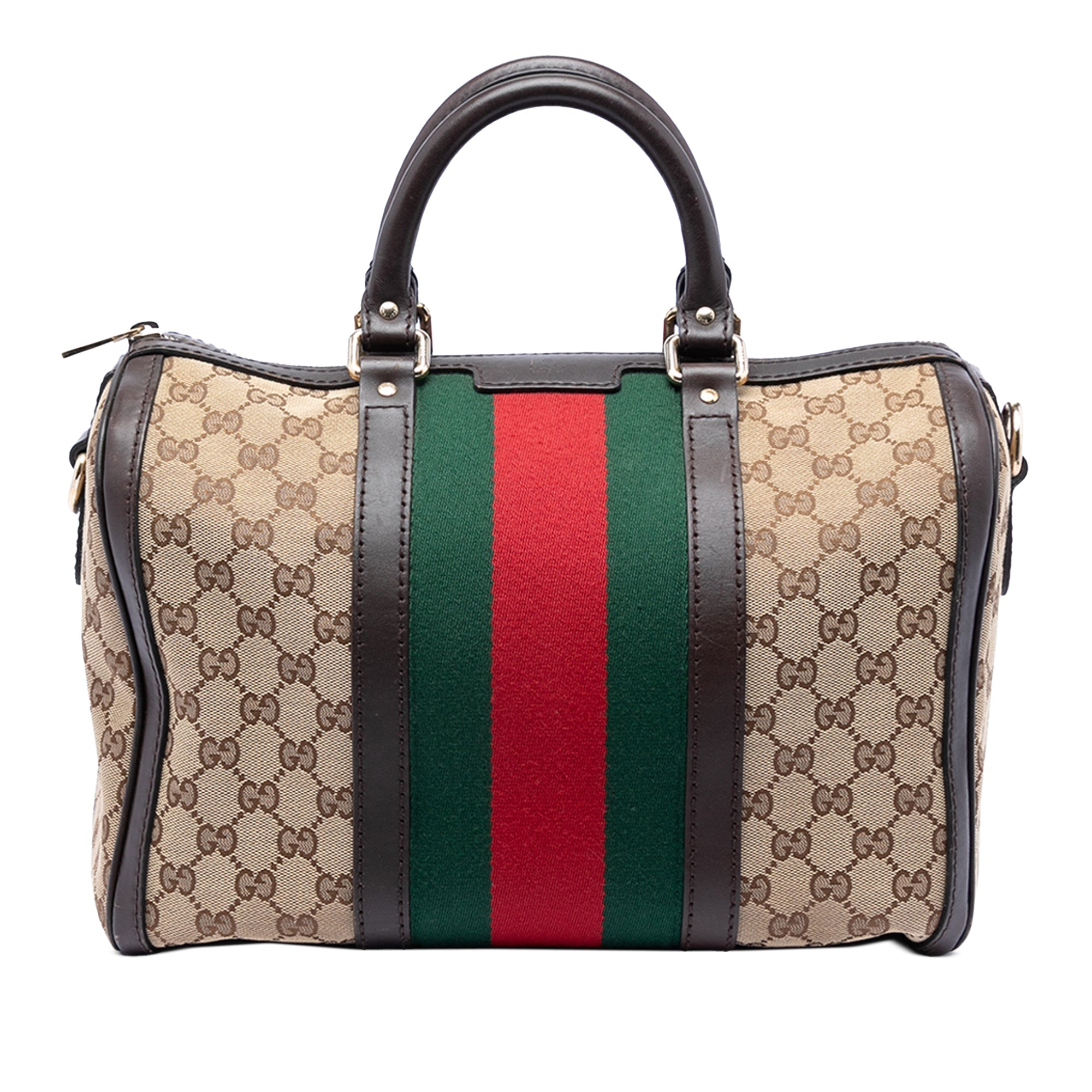 Medium GG Canvas Web Joy Boston Bag
