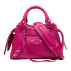 Mini Grained Calfskin Motocross Neo Classic City Satchel