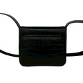 Croc Embossed Leather Gancini Crossbody